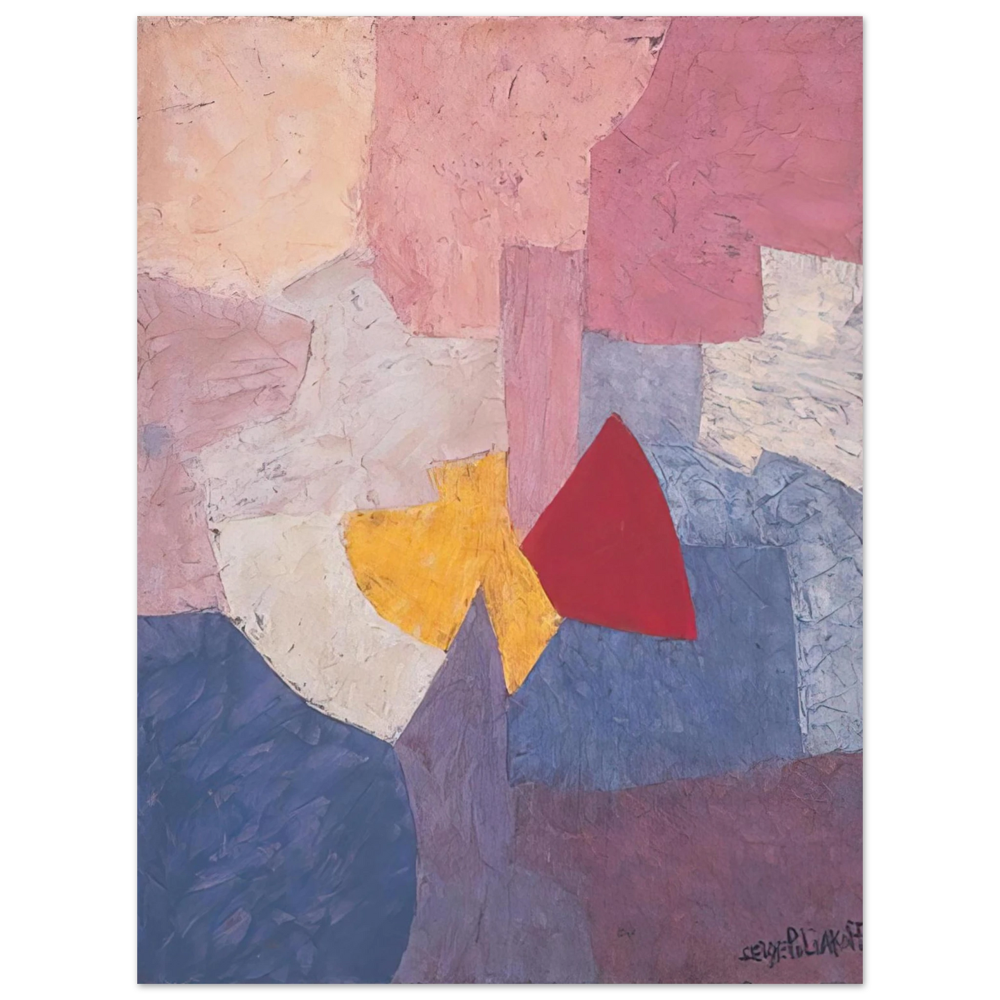 Serge Poliakoff - Composition - 1960 75x100 cm / 30x40inches Fine Art Poster