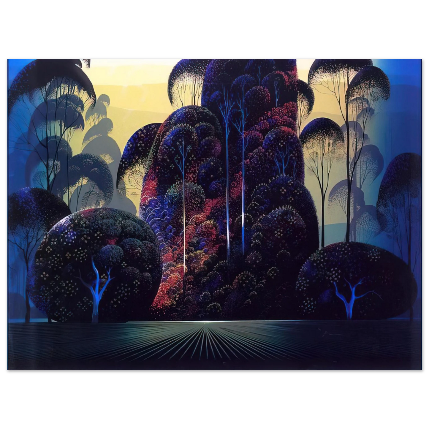 Eyvind Earle - Mendocino 75x100 cm / 30x40inches Fine Art Poster