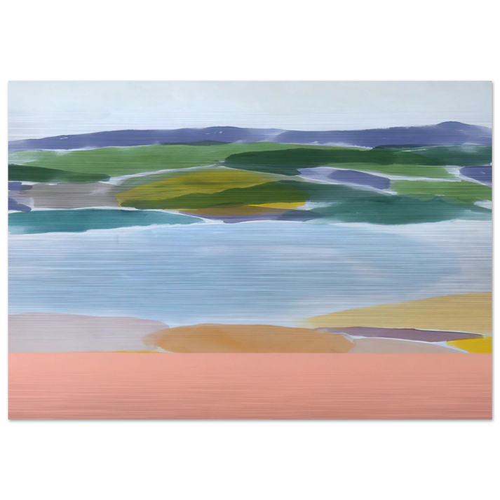 Survival's Shore - 1980 - Ronnie Landfield Brushed Aluminum Print - 70x100 cm / 28x40 inches | Ronnie Landfield Aluminum Print | Ronnie Landfield Prints