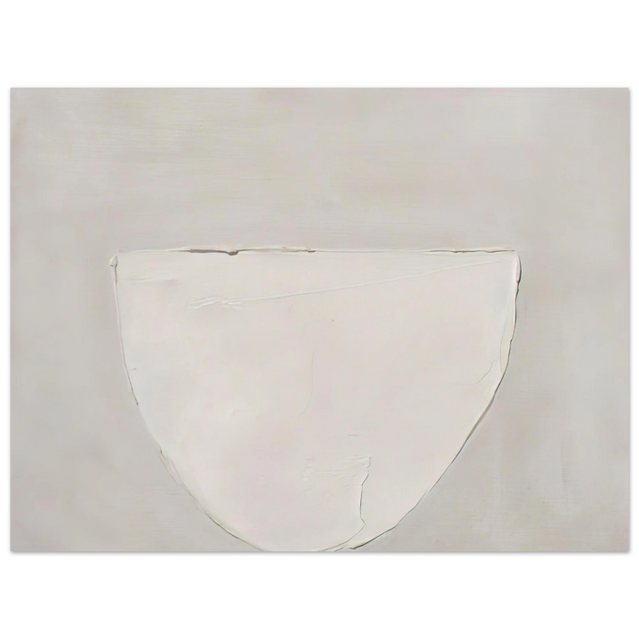 William Scott - Bowl White on Grey - 1962 75x100 cm / 30x40inches Fine Art Poster
