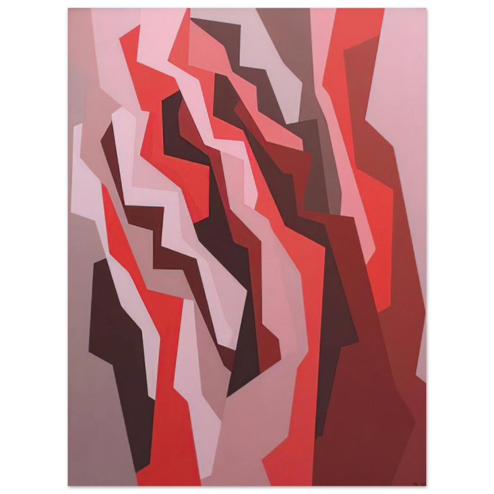 Karl Benjamin - Orange, Red, Umber - 1958 75x100 cm / 30x40inches Fine Art Poster