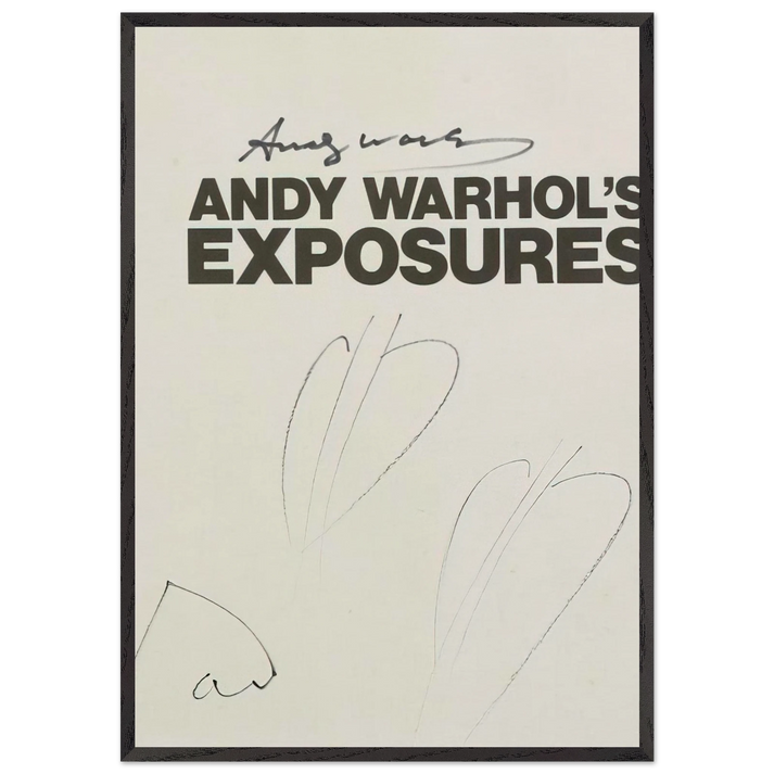 Butterfly Hearths Andy Warhols Exposures - Andy Warhol 70x100 cm / 28x40 inches Framed Art Print – Black Wooden Frame