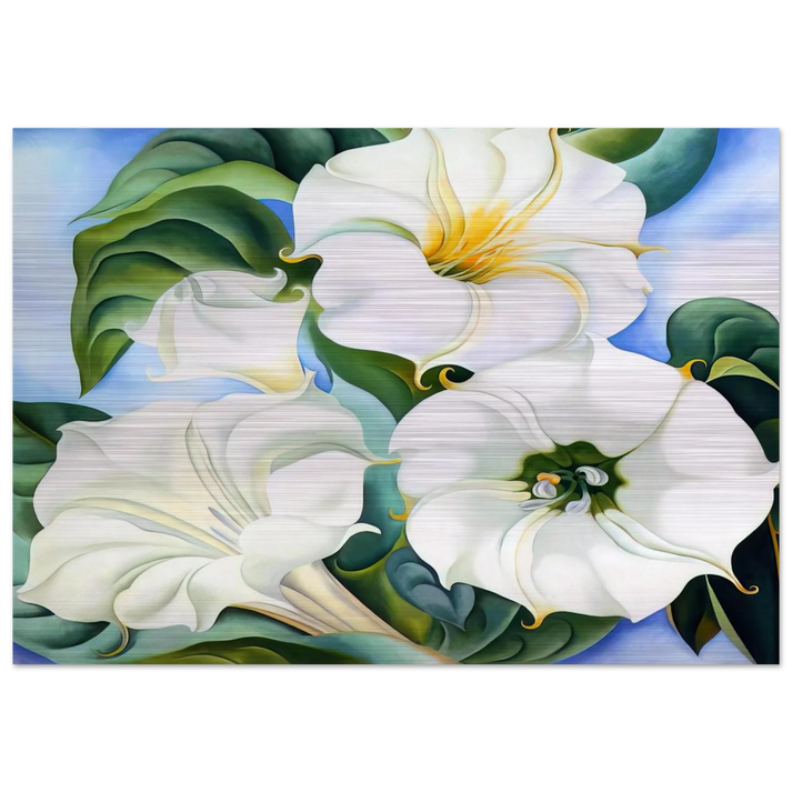 Jimson Weed 3 - Georgia O'Keeffe Brushed Aluminum Print - 70x100 cm / 28x40 inches | Georgia O'Keeffe Aluminum Print | Georgia O'Keeffe Prints