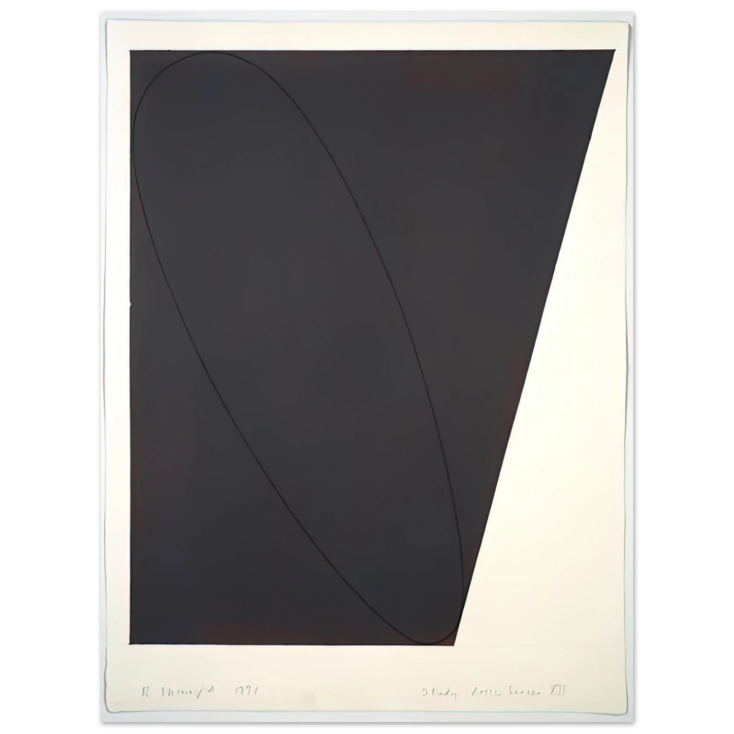 Robert Mangold - STUDY ATTIC SERIES XII 1991 75x100 cm / 30x40inches Fine Art Poster