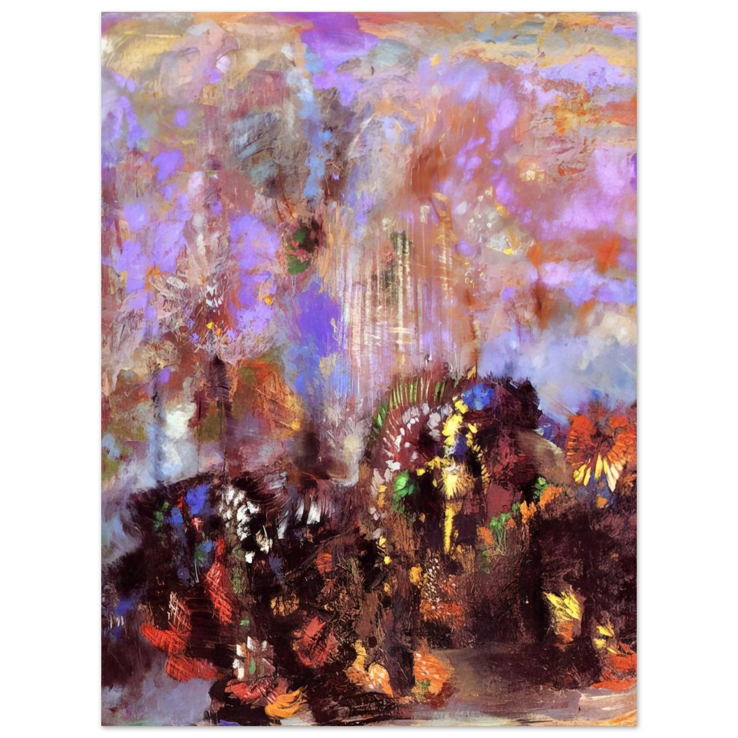 Odilon Redon - COMPOSITION WITH FLOWERS 75x100 cm / 30x40inches Fine Art Poster