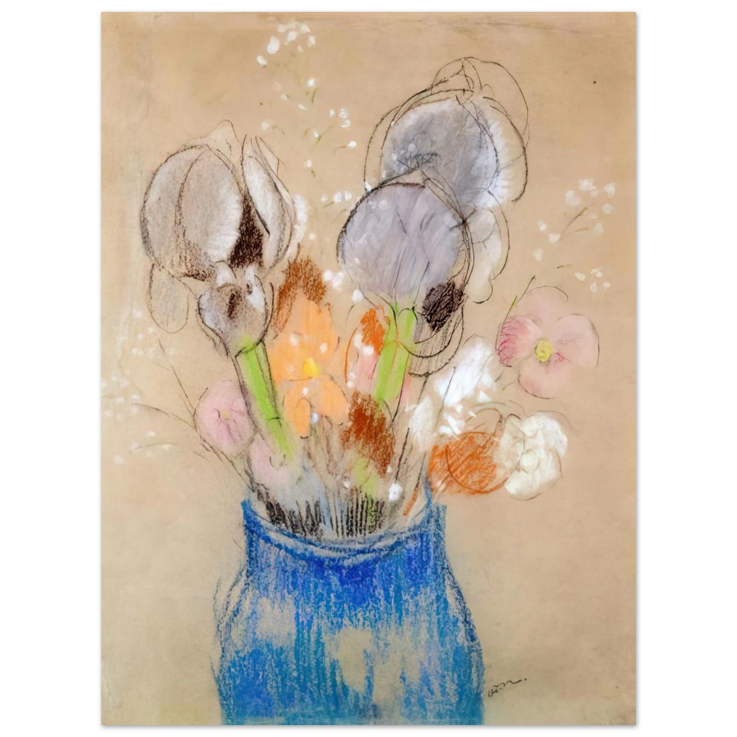 Odilon Redon - BOUQUET OF FLOWERS 4 75x100 cm / 30x40inches Fine Art Poster