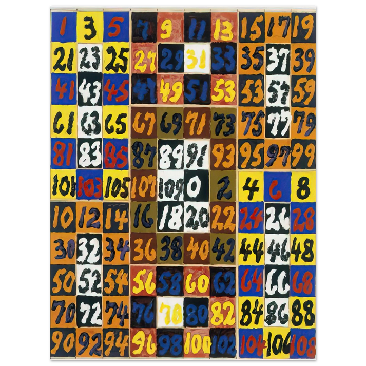 Alfred Jensen - Coordinative Thinking on the Square and Rectangle Per, IV - 1974 75x100 cm / 30x40inches Fine Art Poster