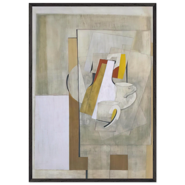 1945 still life - 1945 - Ben Nicholson 70x100 cm / 28x40 inches Framed Art Print – Black Wooden Frame