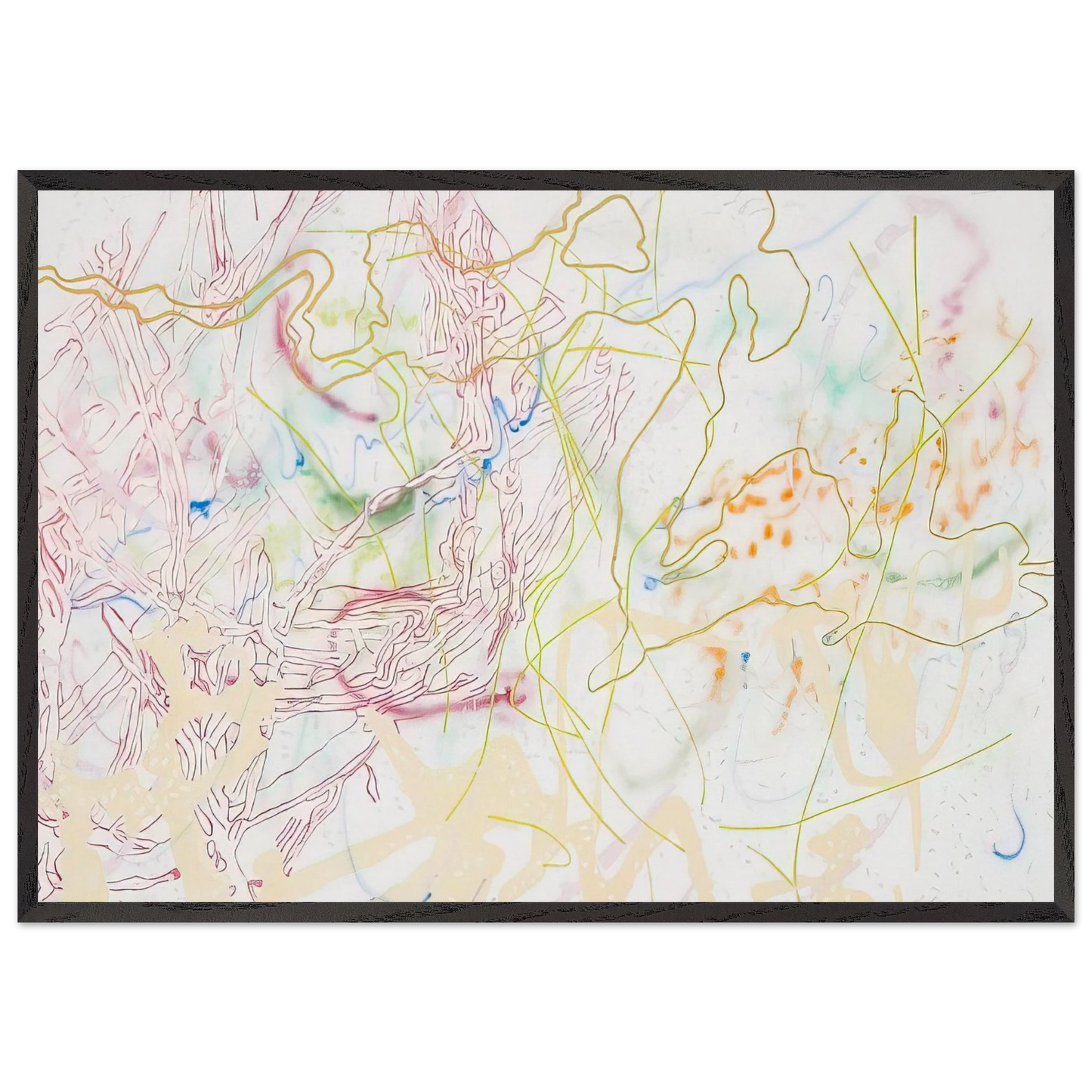 Polytropos - 1982 - Nancy Graves 70x100 cm / 28x40 inches Framed Art Print – Black Wooden Frame