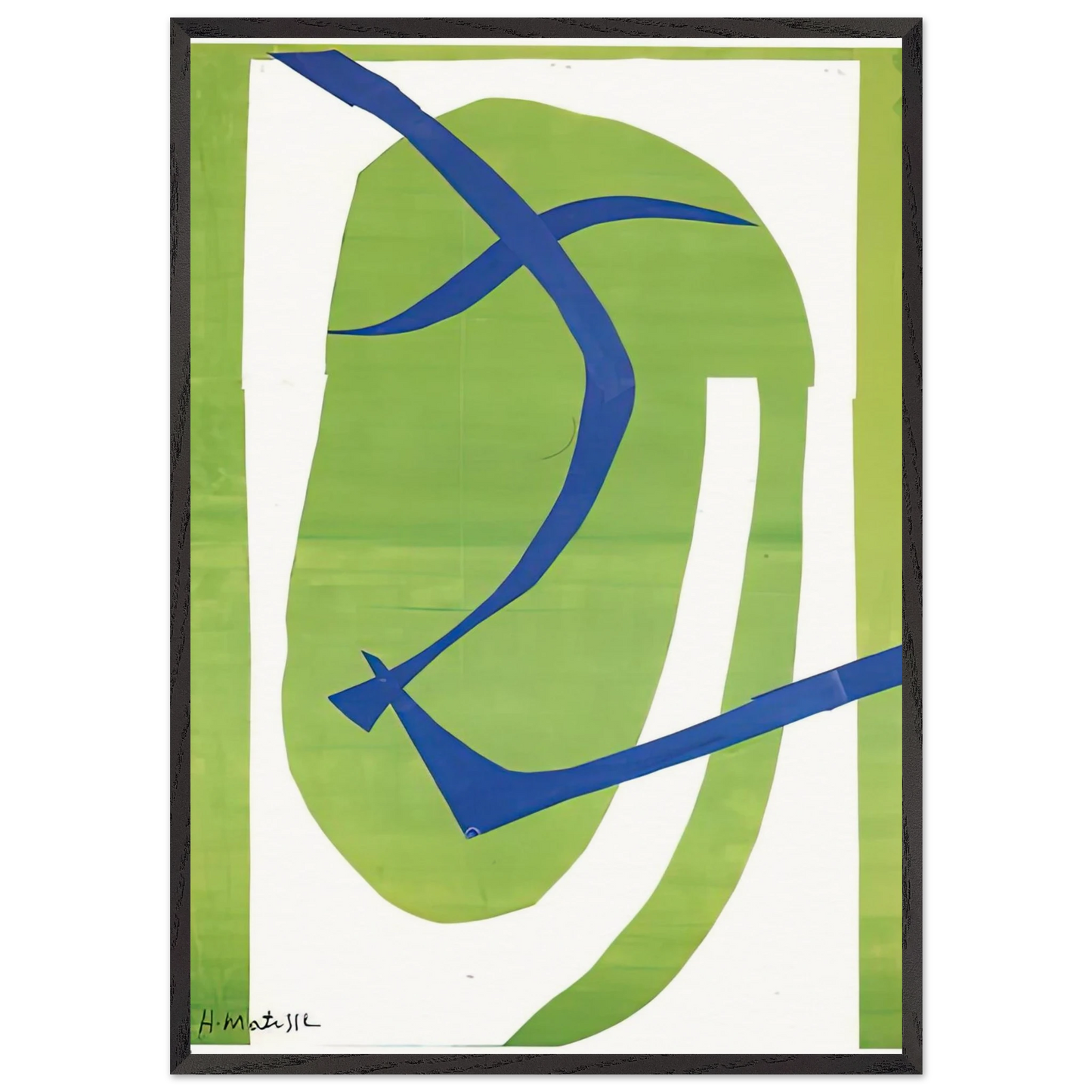JAPANESE MASK 1950 - Henri Matisse 70x100 cm / 28x40 inches Framed Art Print – Black Wooden Frame