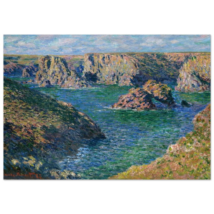 Port Donnant, Belle Ile - claude monet Brushed Aluminum Print - 70x100 cm / 28x40 inches | claude monet Aluminum Print | claude monet Prints