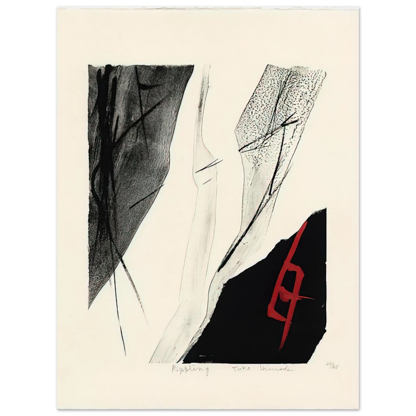 Toko Shinoda - Rippling - 1983 75x100 cm / 30x40inches Fine Art Poster