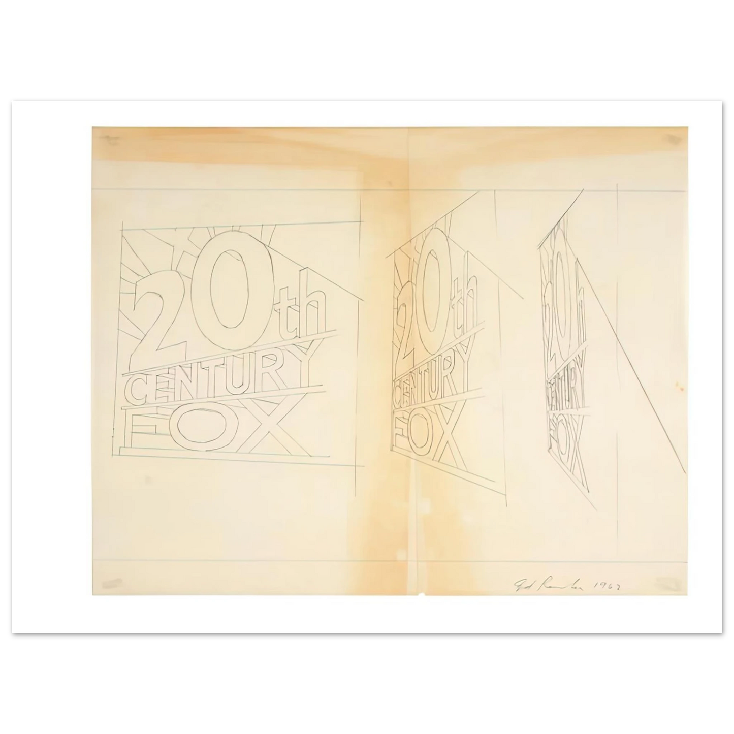 Edward Ruscha - TRADEMARK STUDY 2 1962 75x100 cm / 30x40inches Fine Art Poster