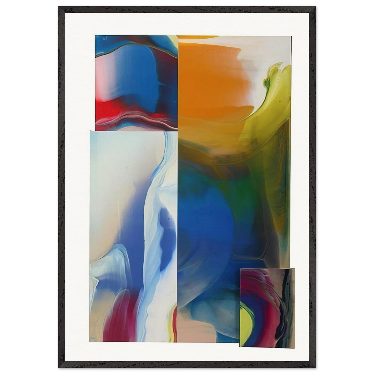 Lot and Square - Sam Gilliam 70x100 cm / 28x40 inches Framed Art Print – Black Wooden Frame