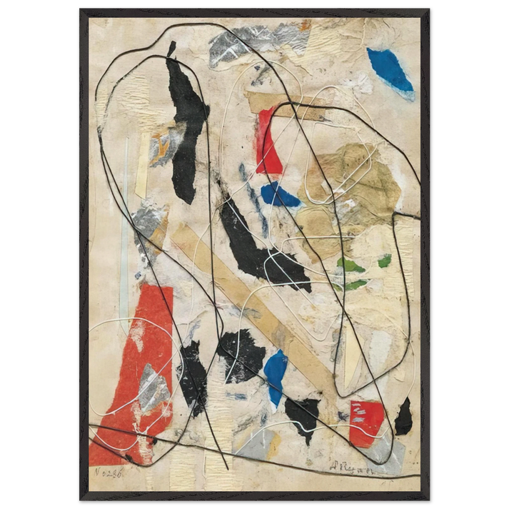 Number 236 - Abstract Expressionism - Anne Ryan 70x100 cm / 28x40 inches Framed Art Print – Black Wooden Frame