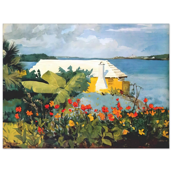 Winslow Homer - FLOWER GARDEN AND BUNGALOW BERMUDA 75x100 cm / 30x40inches Fine Art Poster
