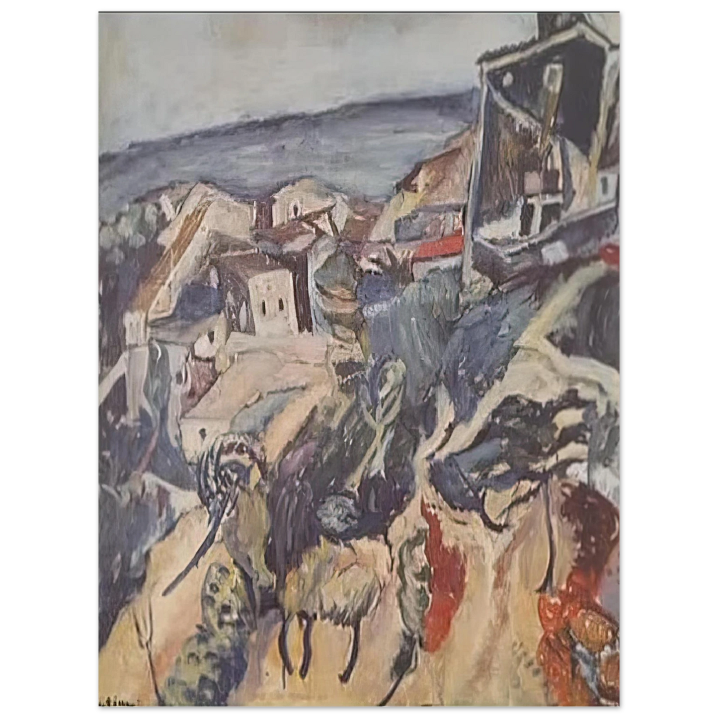 Chaim Soutine - HOUSES BY THE SEA 1918 75x100 cm / 30x40inches Fine Art Poster
