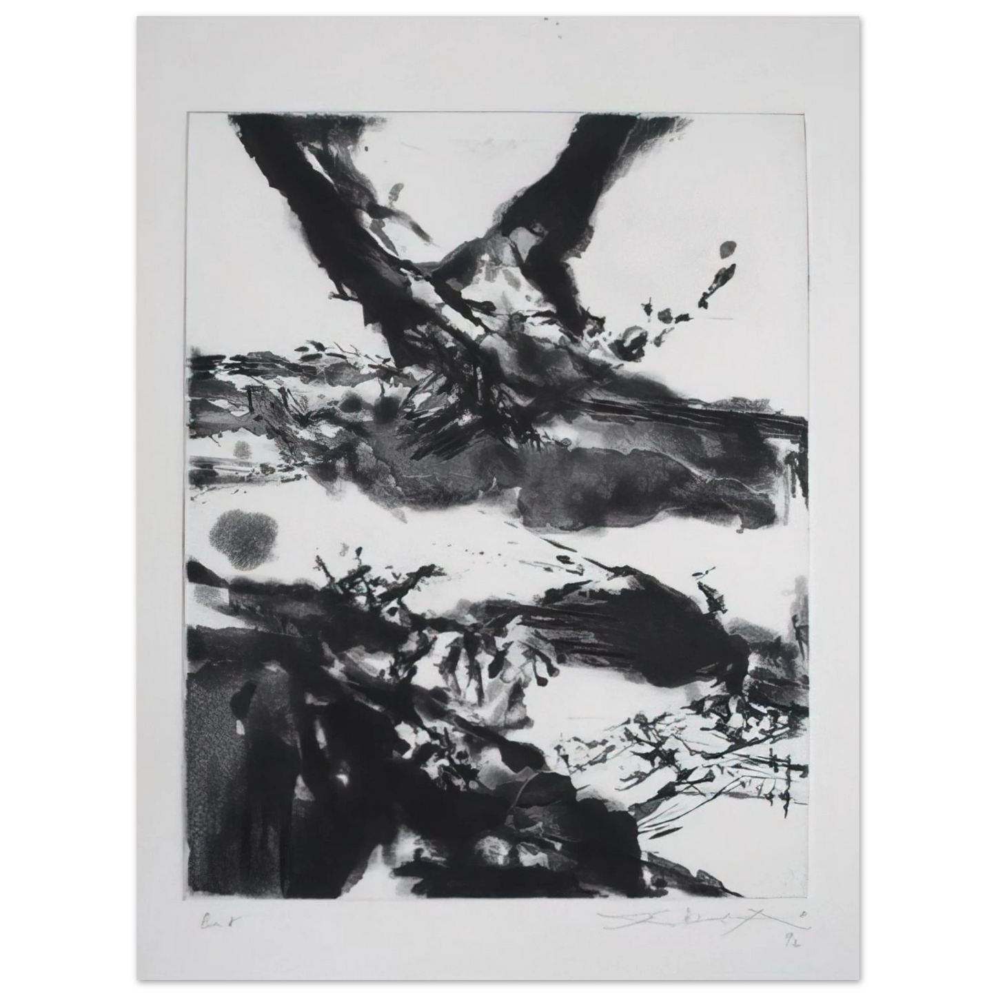 Zao Wou-Ki - FLASHES 1992 75x100 cm / 30x40inches Fine Art Poster