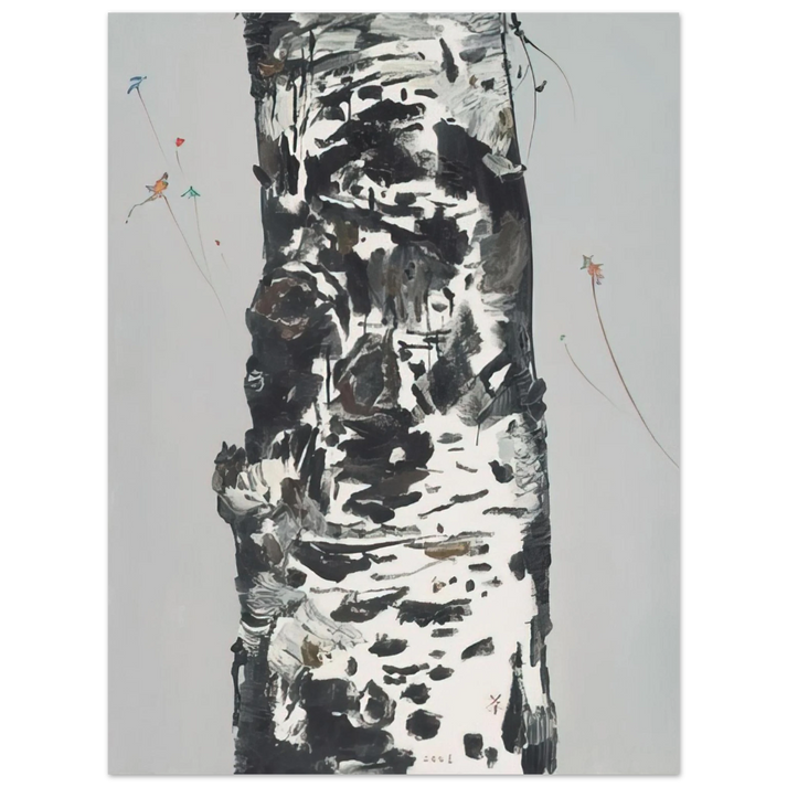 Wu Guanzhong - Kites Seen Again - 2003 75x100 cm / 30x40inches Fine Art Poster