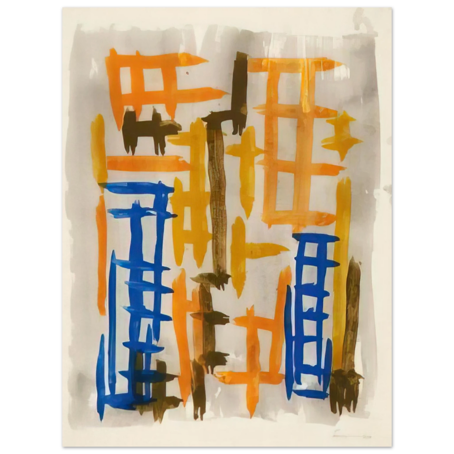 Gunther Forg - Untitled Gitterbild - 2001 75x100 cm / 30x40inches Fine Art Poster