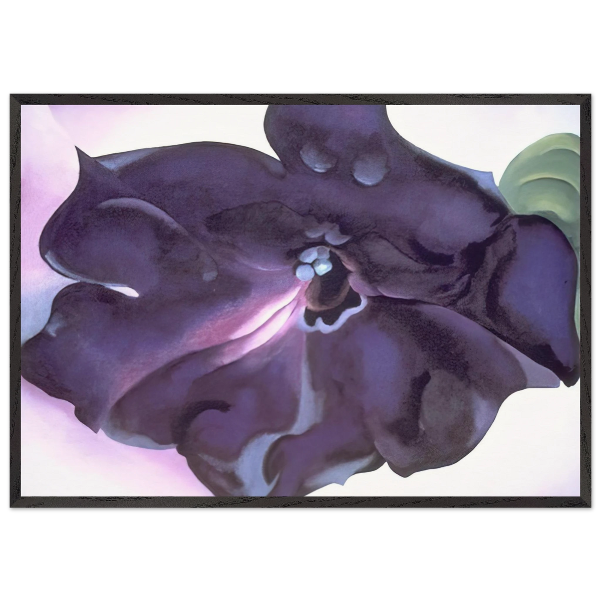 Petunia - Georgia OKeeffe 70x100 cm / 28x40 inches Framed Art Print – Black Wooden Frame