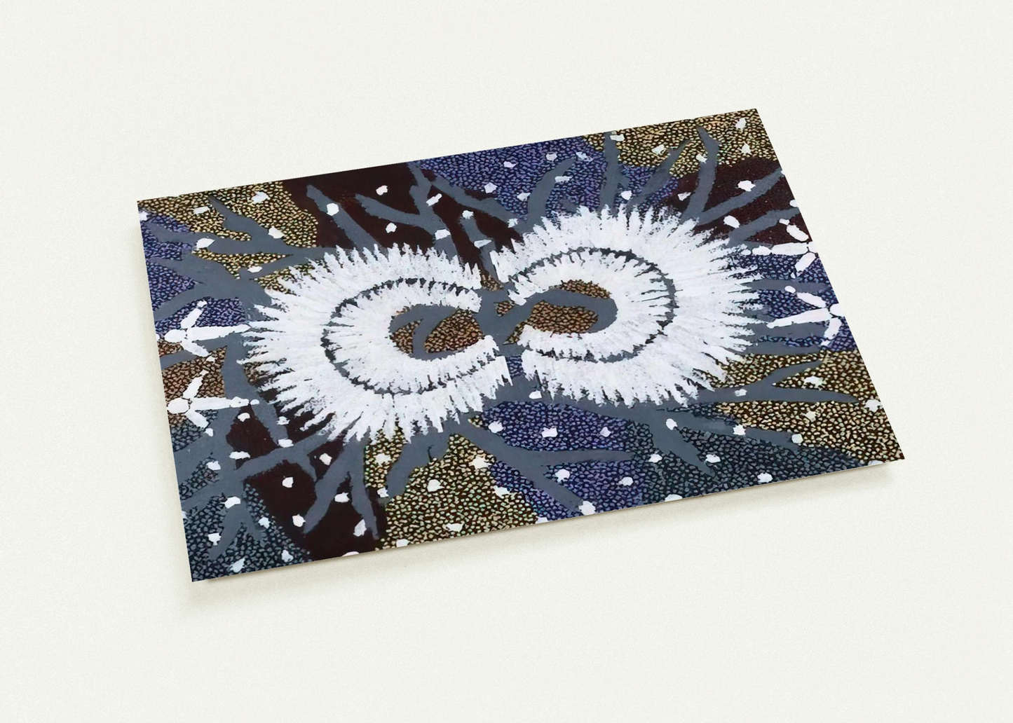 Eagle Dreaming - 1999 By Clifford Possum Tjapaltjarri Pack of 10 Post Cards | Clifford Possum Tjapaltjarri Post Cards | A6 (10.5 x 14.8 cm) - 4.1 x 5.8 inches