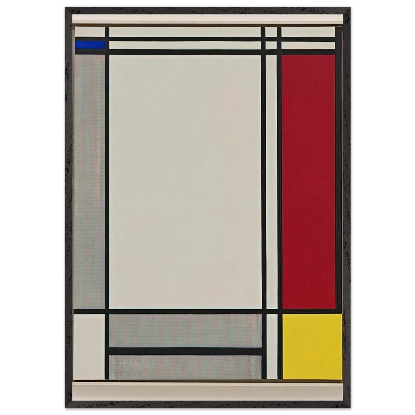 NON OBJECTIVE I 1964 - Roy Lichtenstein 70x100 cm / 28x40 inches Framed Art Print – Black Wooden Frame