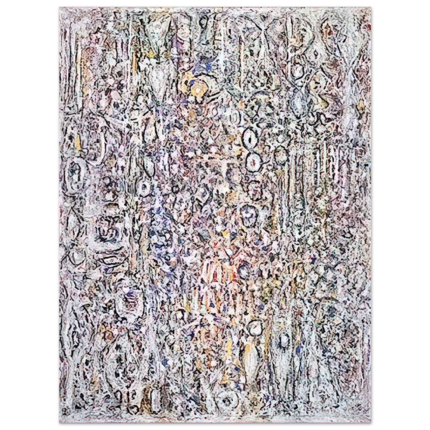 Richard Pousette-Dart - White Gothic No. 5 75x100 cm / 30x40inches Fine Art Poster