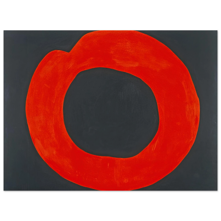 Jiro Yoshihara - Red Circle on Black - 1965 75x100 cm / 30x40inches Fine Art Poster