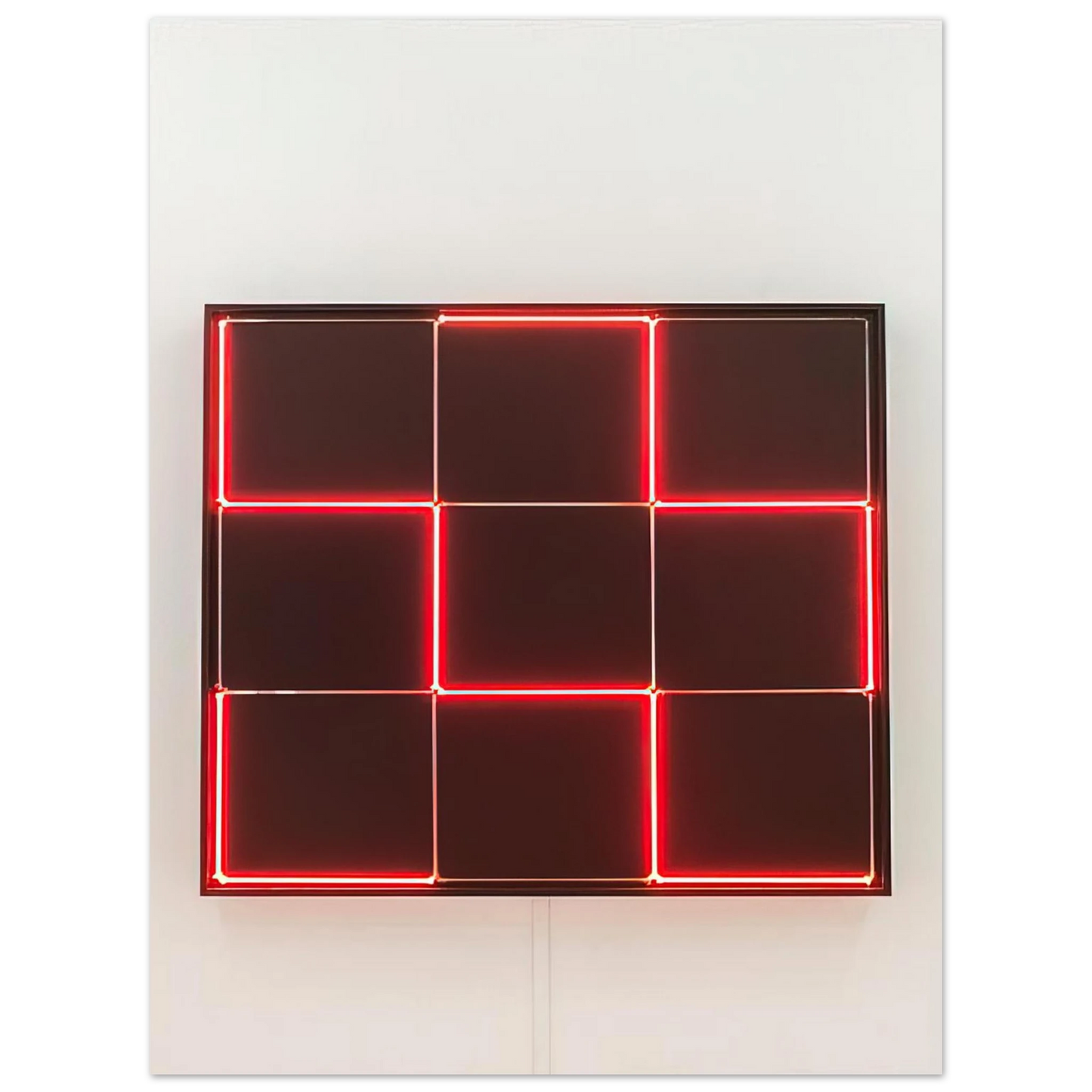 Francois Morellet - Tirets Neon 0°-90° avec 4 rythmes interferents - 1971 75x100 cm / 30x40inches Fine Art Poster