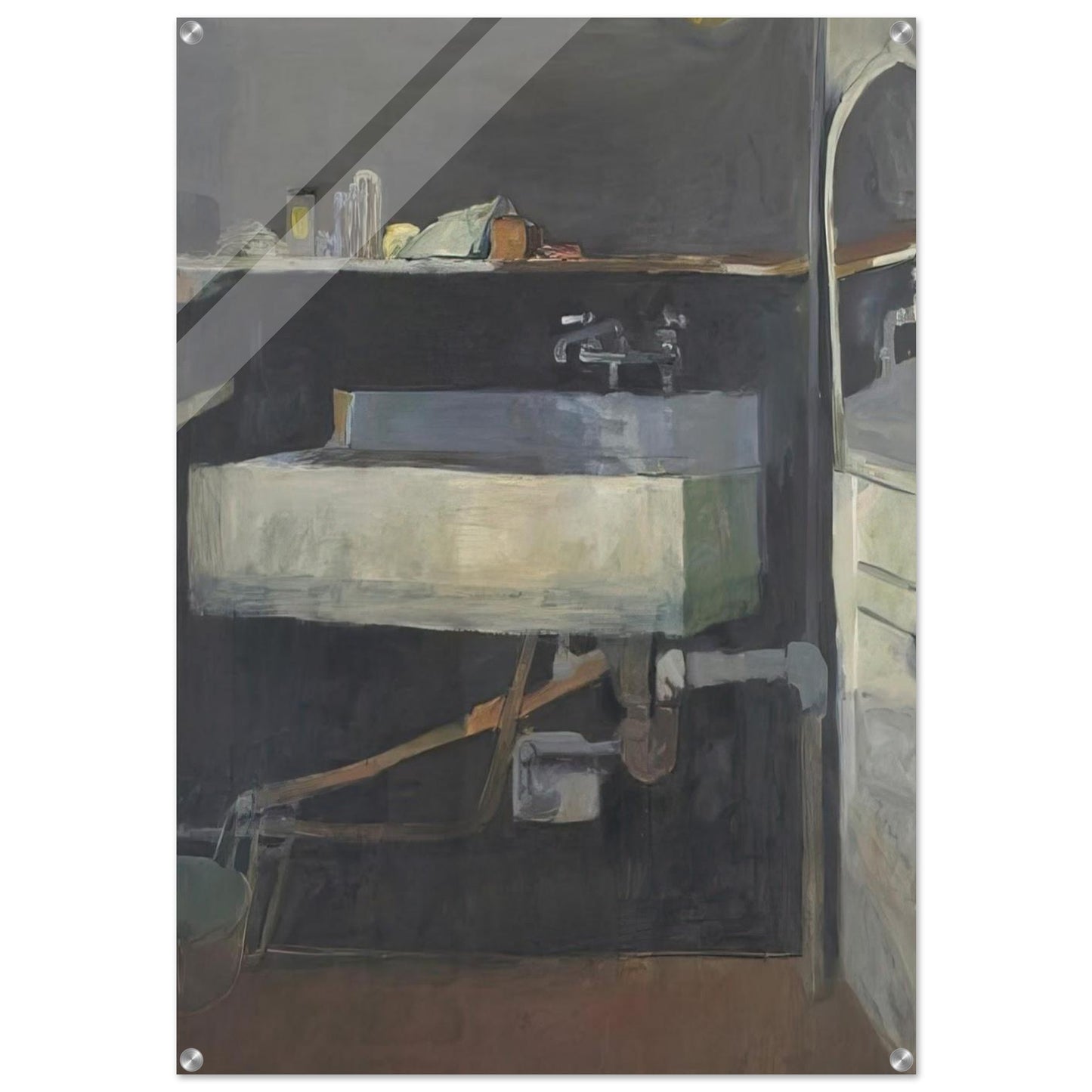 Corner of Studio – Sink - Richard Diebenkorn Acrylic Print - 70x100 cm / 28x40″ inches | Richard Diebenkorn Wall Art | Richard Diebenkorn Prints