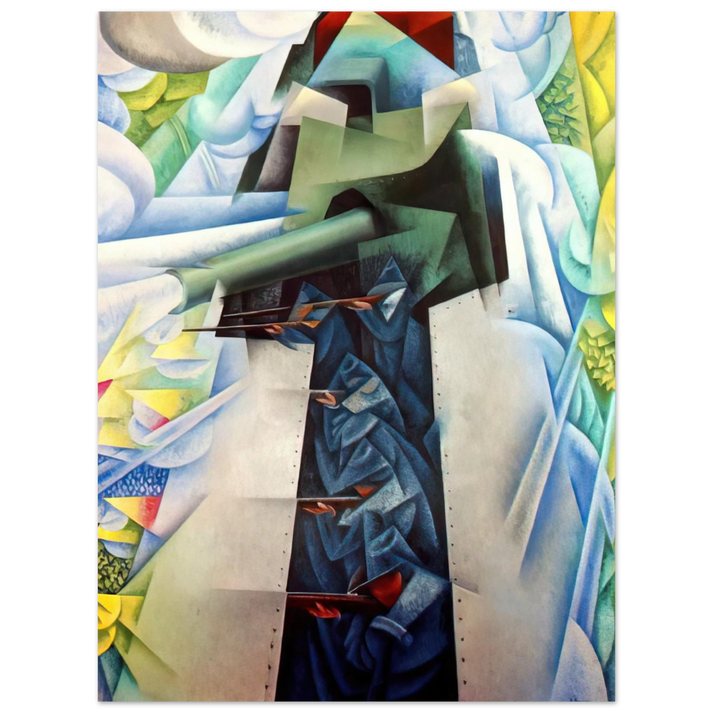 Carlo Carra - ARMTRAIN 75x100 cm / 30x40inches Fine Art Poster