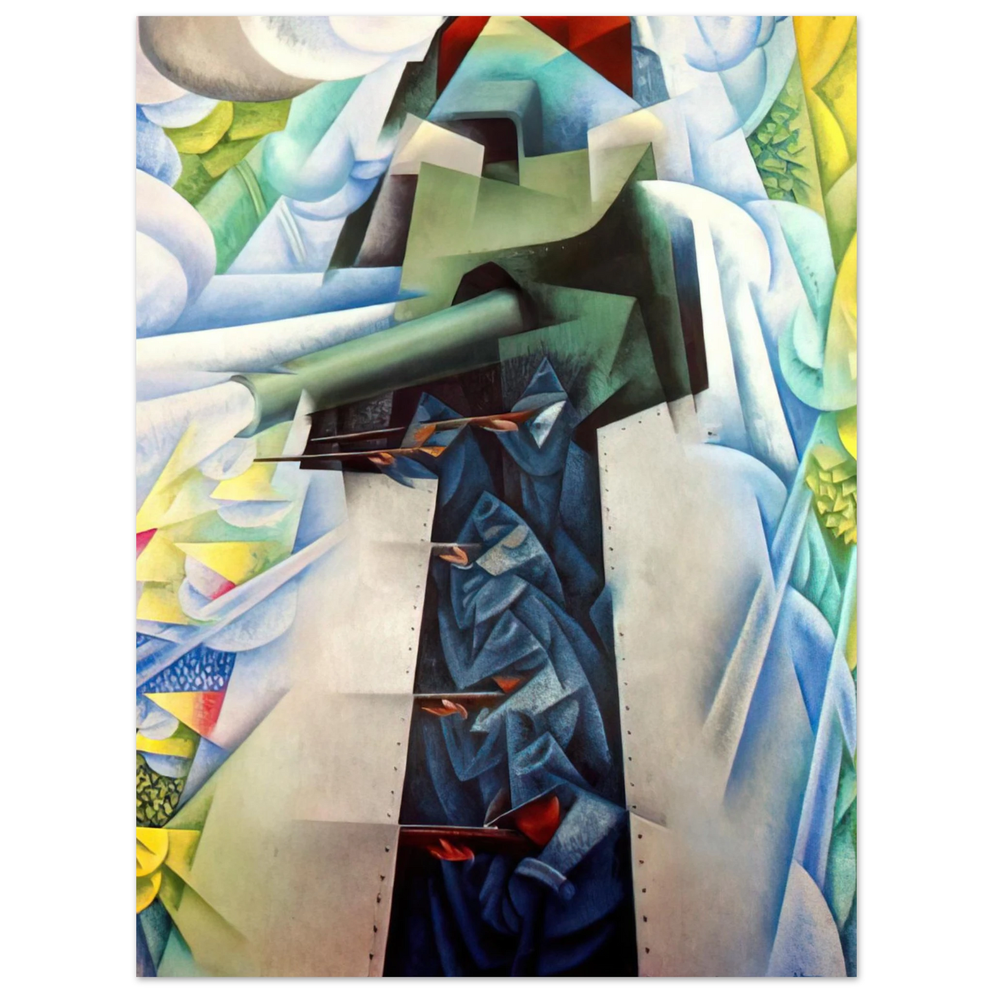 Carlo Carra - ARMTRAIN 75x100 cm / 30x40inches Fine Art Poster