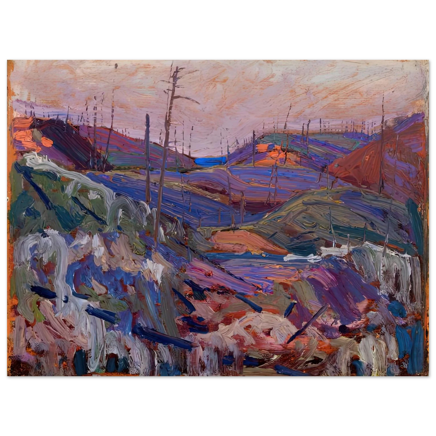 Tom Thomson - FIRE SWEPT HILLS 1915 75x100 cm / 30x40inches Fine Art Poster