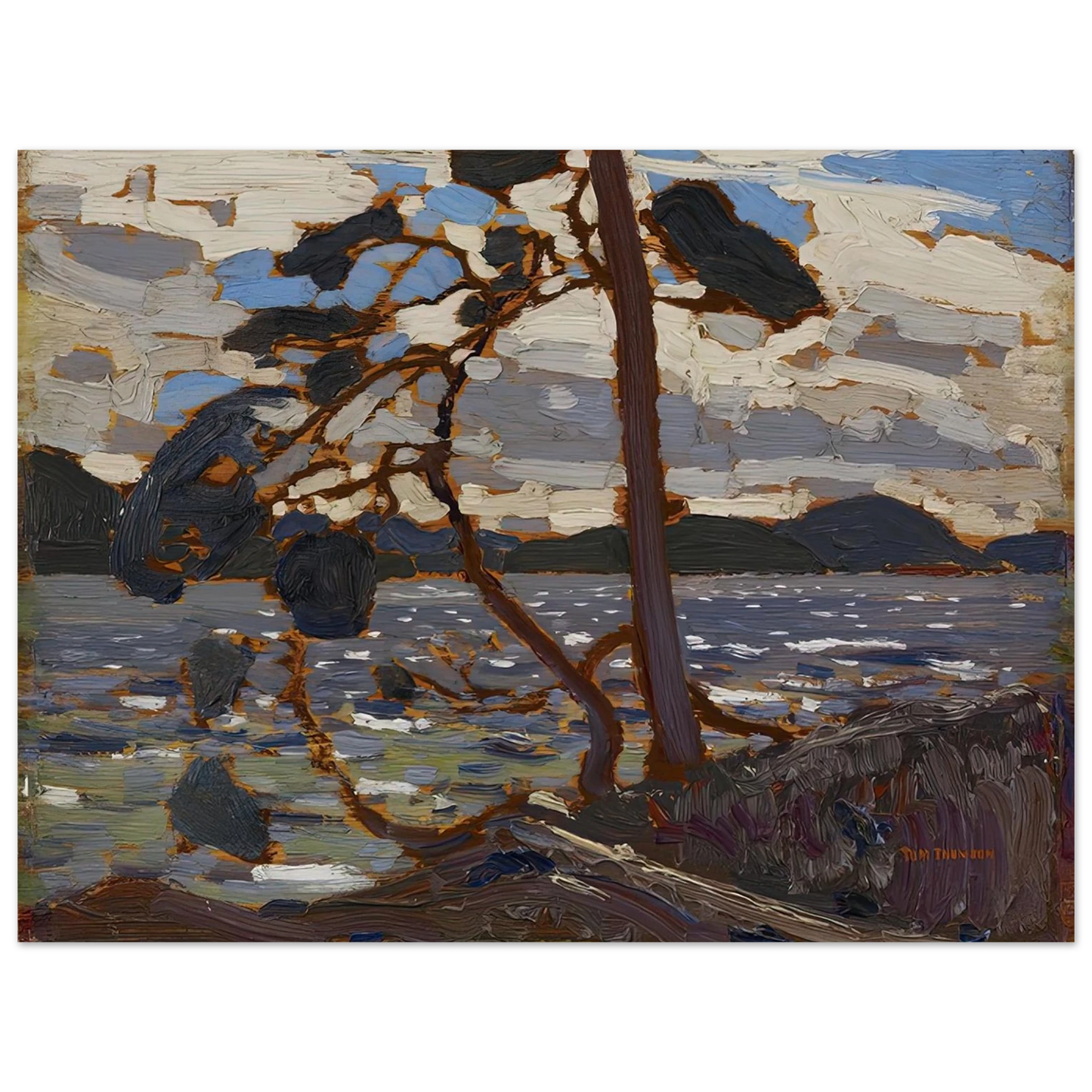 Tom Thomson - SKETCH FOR THE WEST WIND 1916 75x100 cm / 30x40inches Fine Art Poster