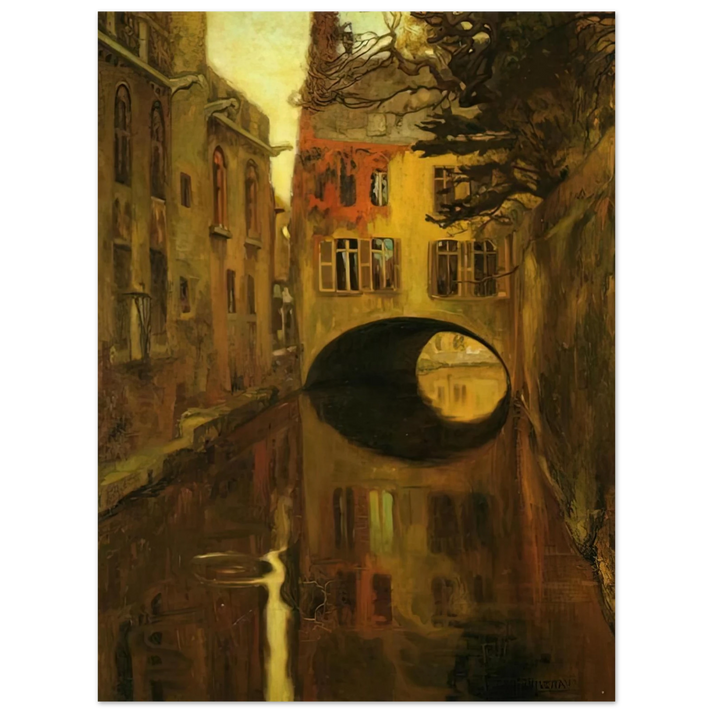 Diego Rivera - HOUSE OVER THE BRIDGE 75x100 cm / 30x40inches Fine Art Poster