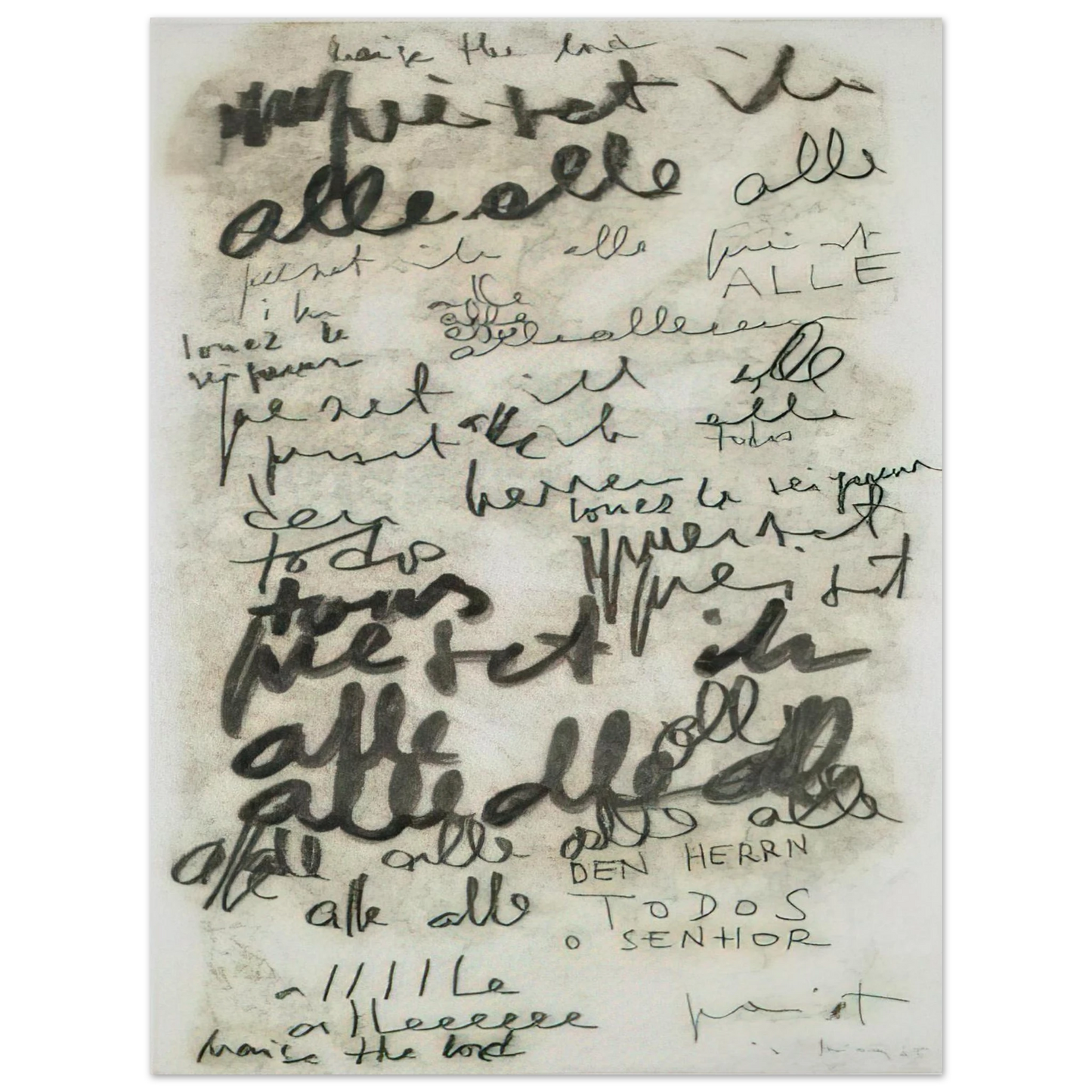 Mira Schendel - Untitled Alle - 1965 75x100 cm / 30x40inches Fine Art Poster