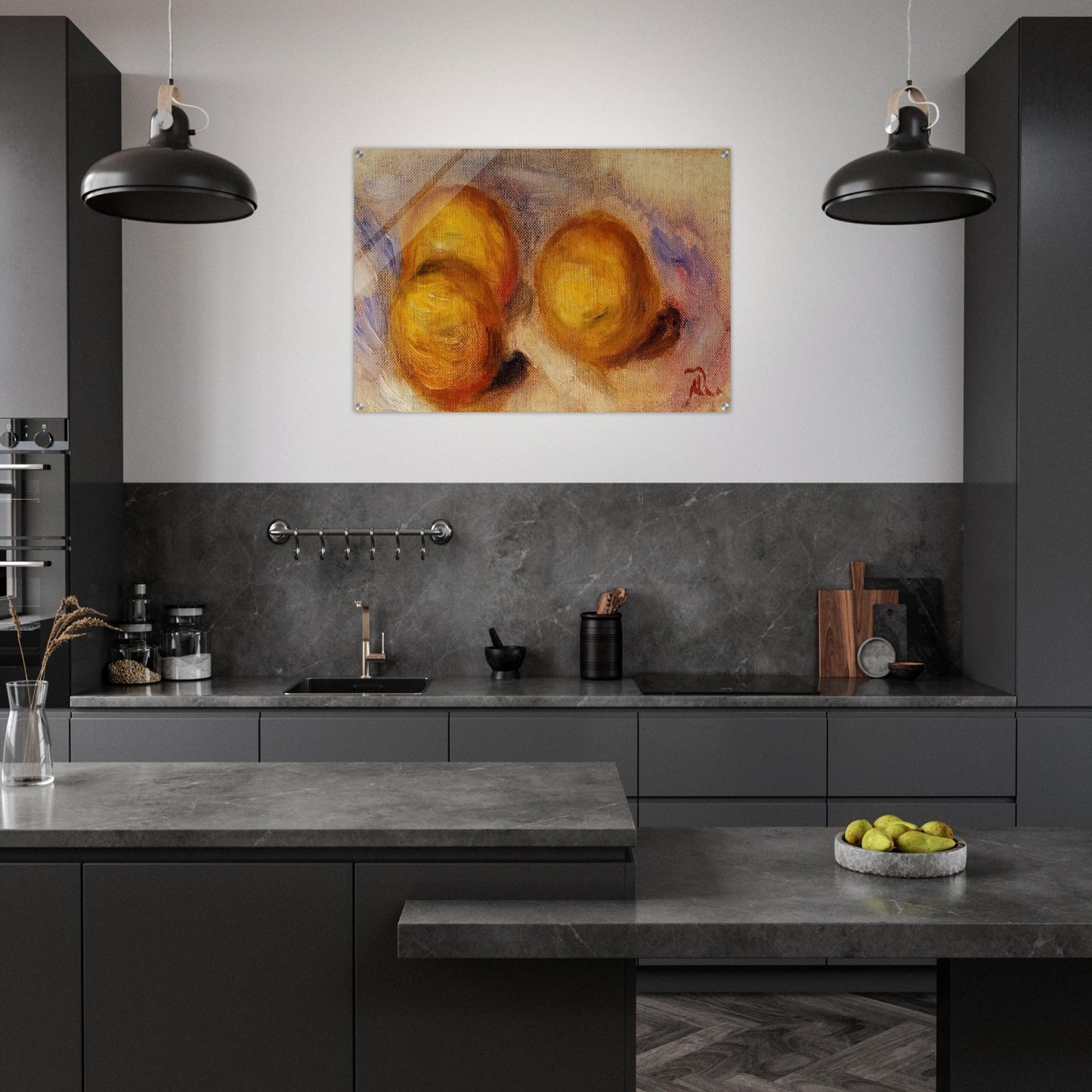 Three Lemons - Pierre-Auguste Renoir Acrylic Print - 70x100 cm / 28x40″ inches