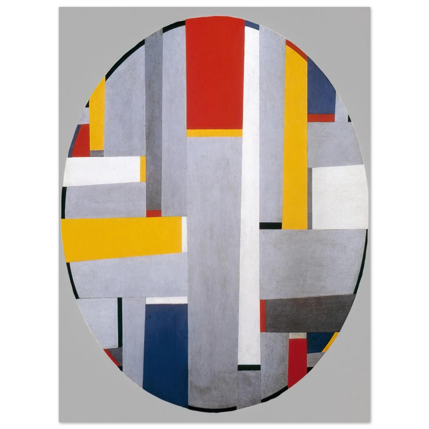 Fritz Glarner - Relational Painting, Tondo #36 - 1955 75x100 cm / 30x40inches Fine Art Poster
