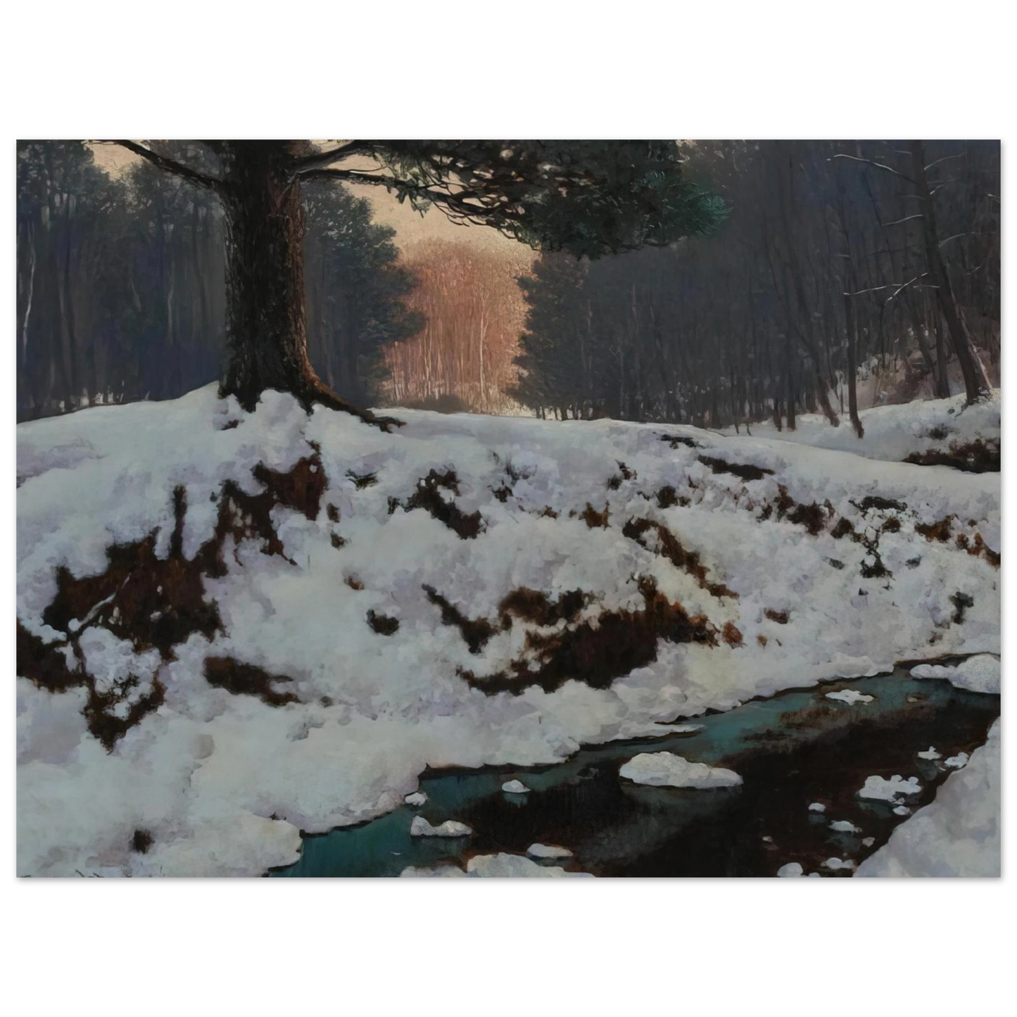 Frank Johnston - The Shadowed Valley - Post-Impressionism 75x100 cm / 30x40inches Fine Art Poster