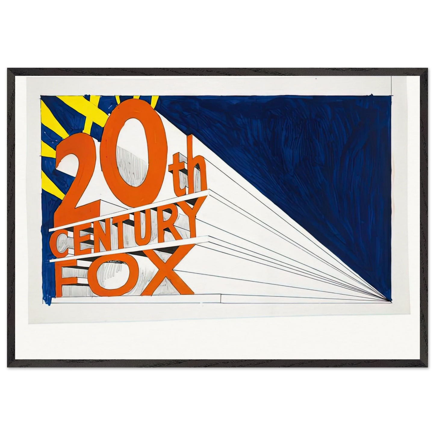 TRADEMARCK 2 1962 - Edward Ruscha 70x100 cm / 28x40 inches Framed Art Print – Black Wooden Frame