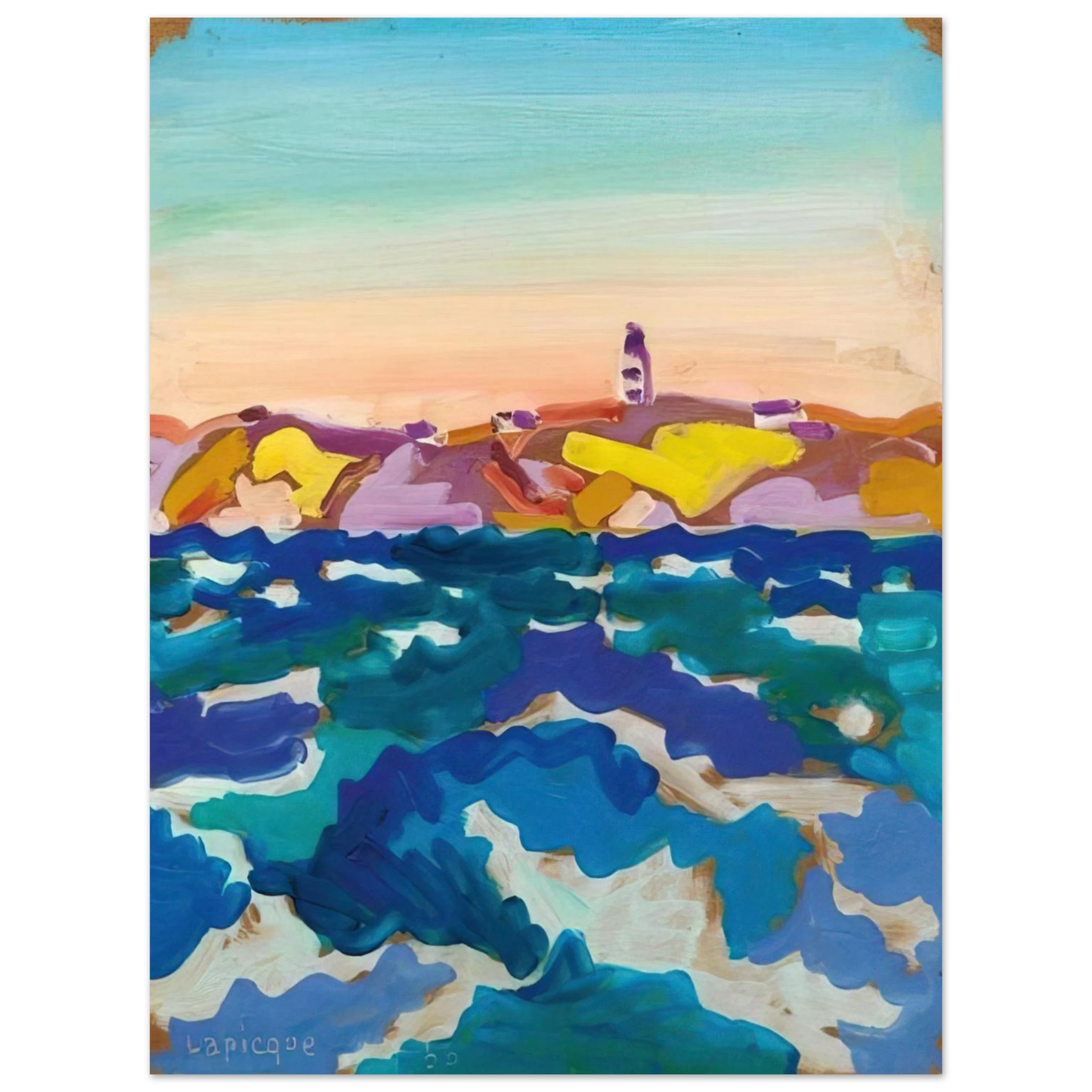 Charles Lapicque - Le Phare - 1958 75x100 cm / 30x40inches Fine Art Poster