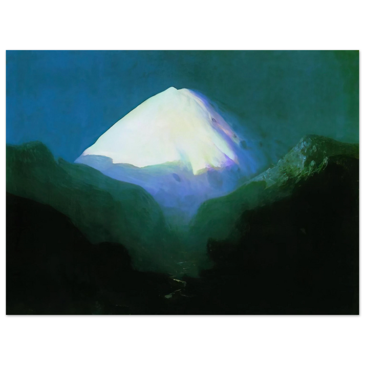Arkhyp Kuindzhi - Elbrus. Moonlit Night 75x100 cm / 30x40inches Fine Art Poster