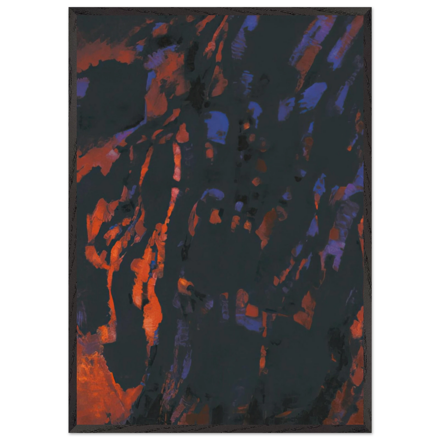 Tumulte - 1961 - Alfred Manessier 70x100 cm / 28x40 inches Framed Art Print – Black Wooden Frame