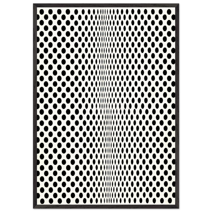 FISSION 1963 - Bridget Riley 70x100 cm / 28x40 inches Framed Art Print – Black Wooden Frame