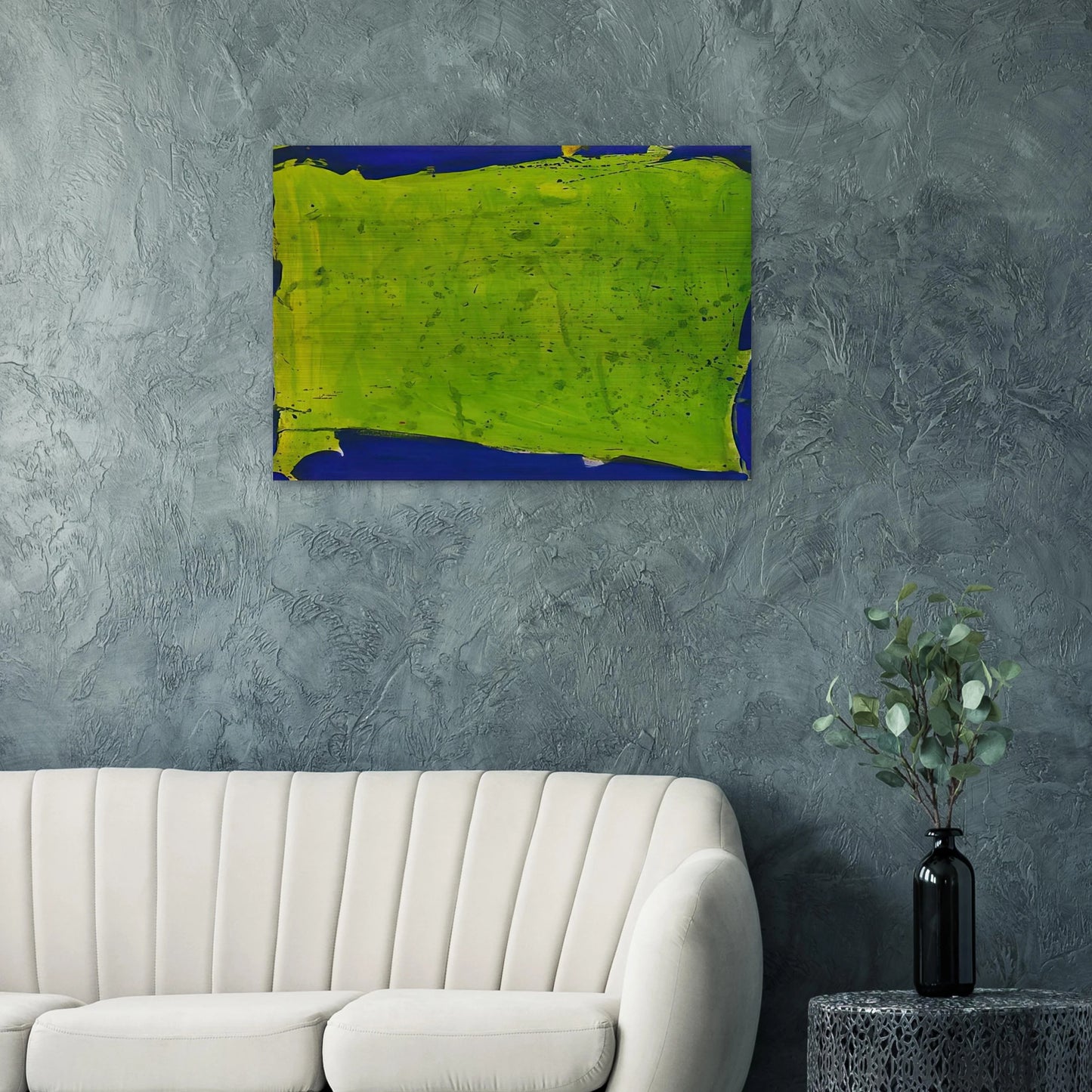 Untitled Blue-Green - Sam Francis Brushed Aluminum Print - 70x100 cm / 28x40 inches | Sam Francis Aluminum Print | Sam Francis Prints