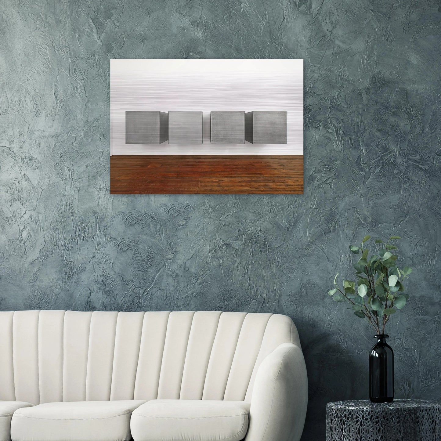 Untitled - 1988 - Donald Judd Brushed Aluminum Print - 70x100 cm / 28x40 inches | Donald Judd Aluminum Print | Donald Judd Prints