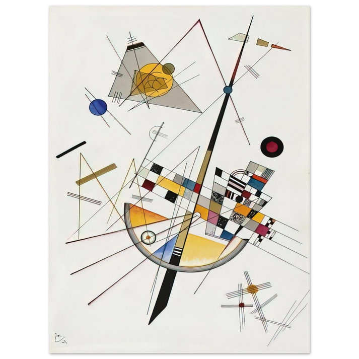 Wassily Kandinsky - DELICATE TENSION NO 85 1923 75x100 cm / 30x40inches Fine Art Poster