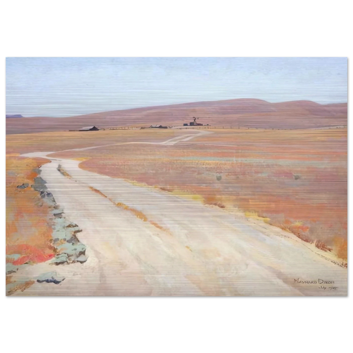 ABANDONED RANCH 1935 - Maynard Dixon Brushed Aluminum Print - 70x100 cm / 28x40 inches | Maynard Dixon Aluminum Print | Maynard Dixon Prints