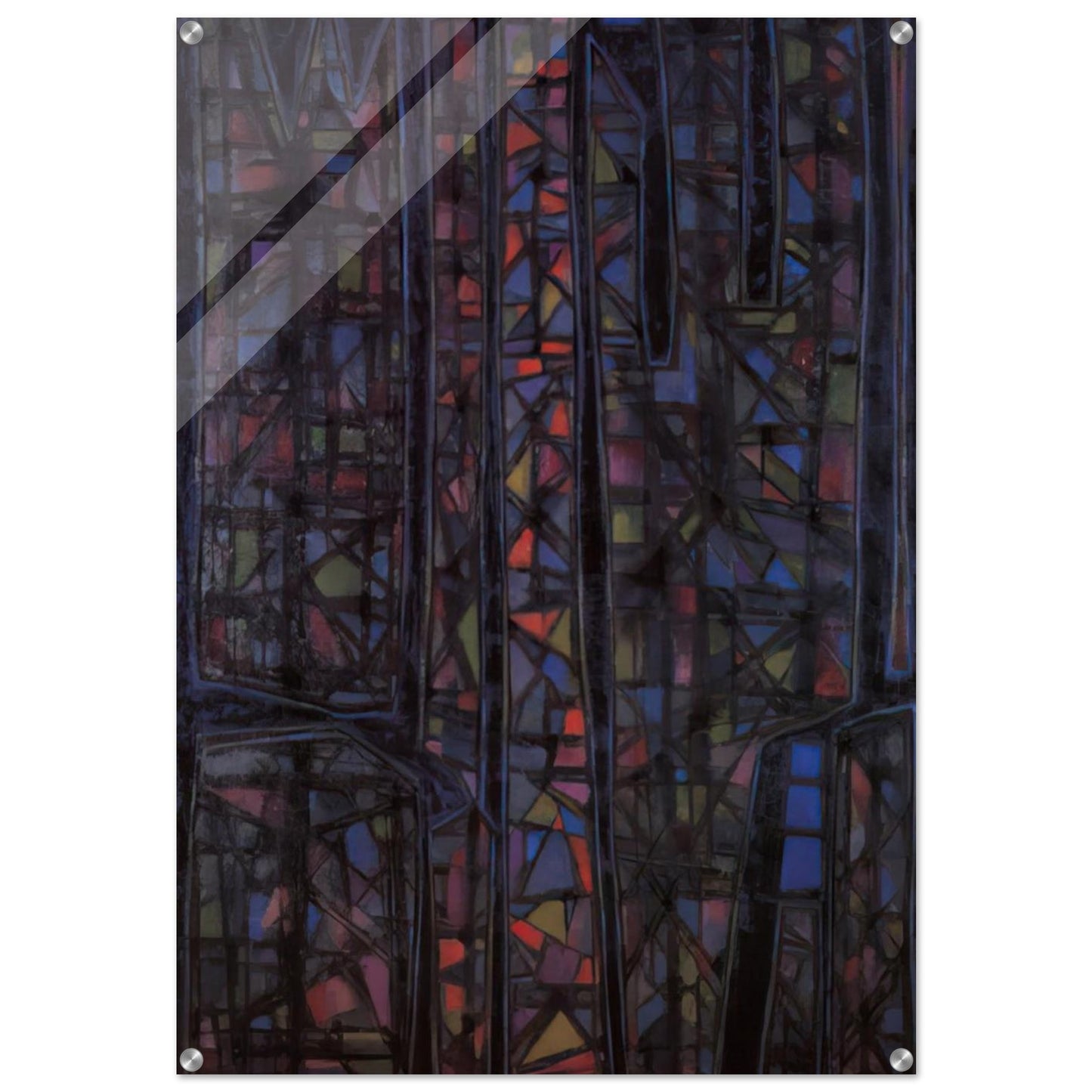 Recueillement nocturne II - 1952 - Alfred Manessier Acrylic Print - 70x100 cm / 28x40″ inches | Alfred Manessier Wall Art | Alfred Manessier Prints